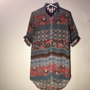 Sheer Tunic with Underlining